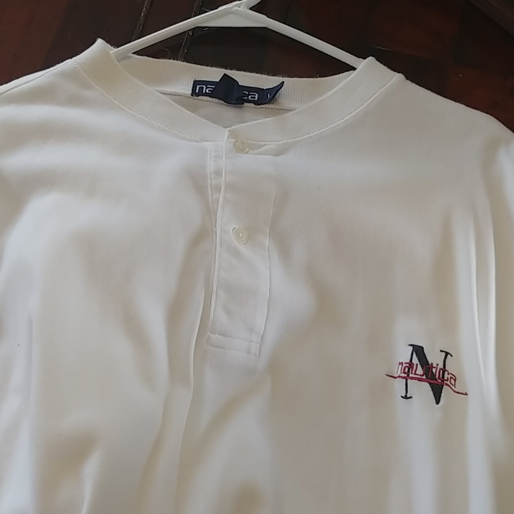 Nautica short sleeve white shirt